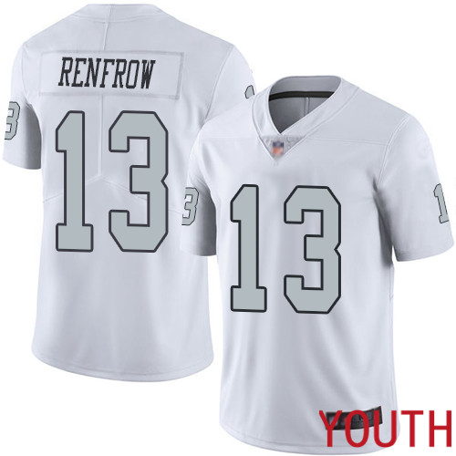 Oakland Raiders Limited White Youth Hunter Renfrow Jersey NFL Football #13 Rush Vapor Untouchable Jersey->youth nfl jersey->Youth Jersey